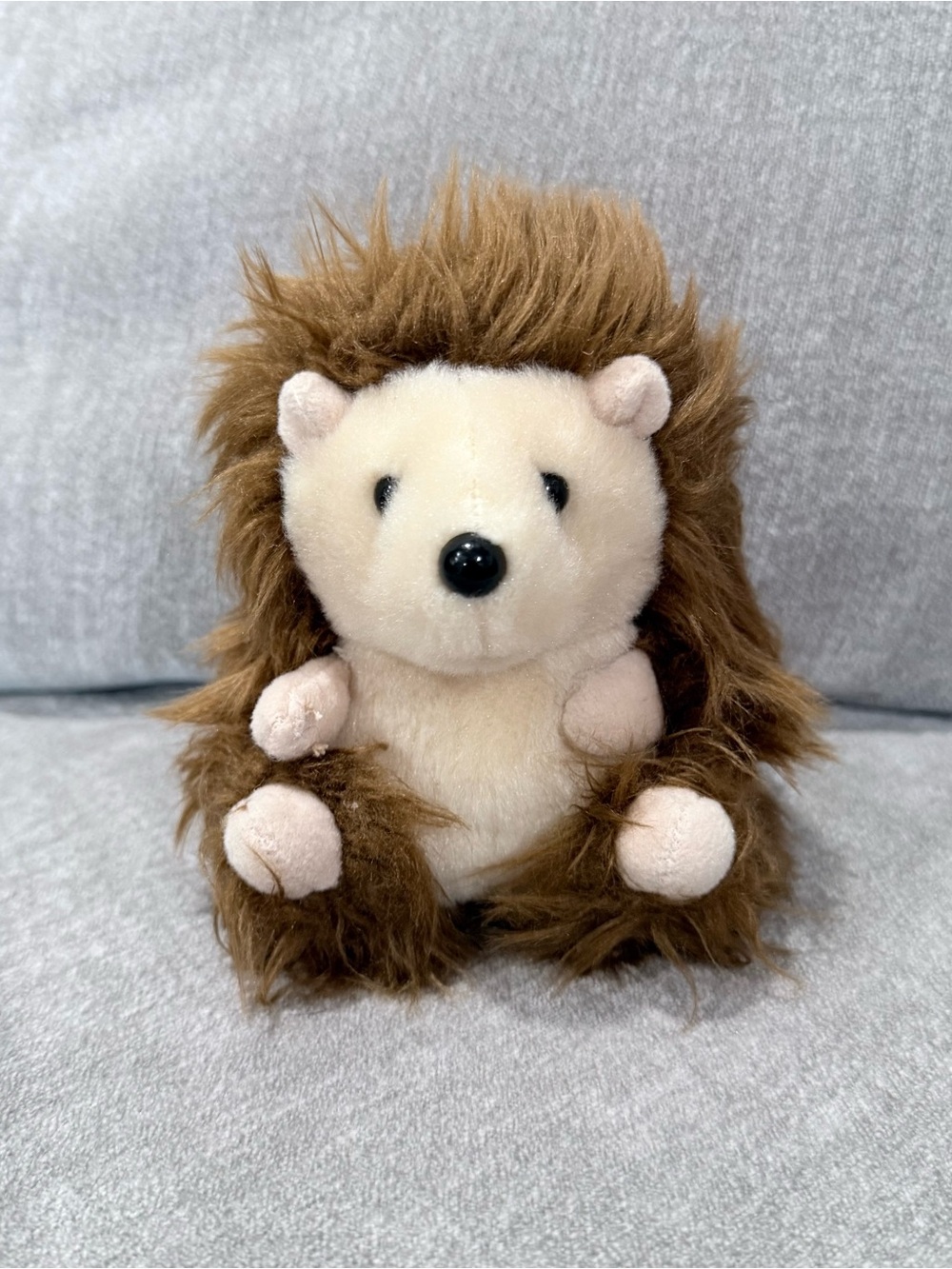 Aurora World Hedgehog Plush Brown Cream Stuffed Animal Soft Toy